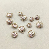 50pcs Copper/CZ Flower Charm for Earrings DIY Parts