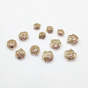50pcs Copper/CZ Flower Charm for Earrings DIY Parts