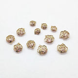 50pcs Copper/CZ Flower Charm for Earrings DIY Parts