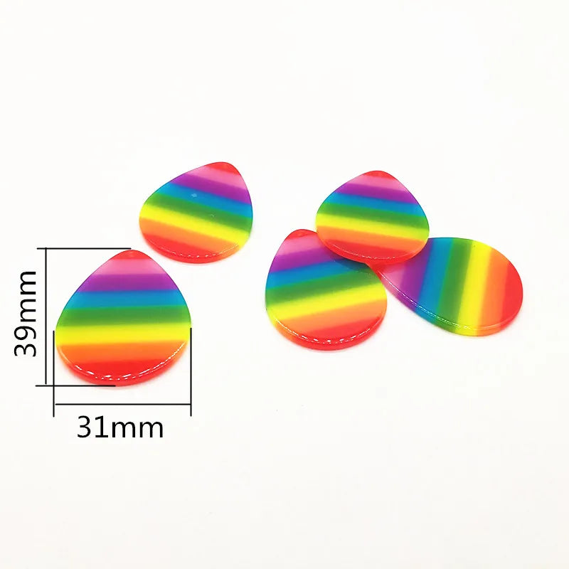 50pcs Rainbow Acetic Acid Charms for Earrings DIY Jewelry Making