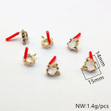 50pcs Silver Pin CZ Ear Stud DIY Jewelry Findings
