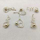 50pcs Zinc Alloy Twist Charm DIY Jewelry Findings