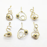 50pcs Zinc Alloy Twist Charm DIY Jewelry Findings