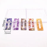 Acetic Acid Rectangle Charm for Earrings - 50pcs/lot