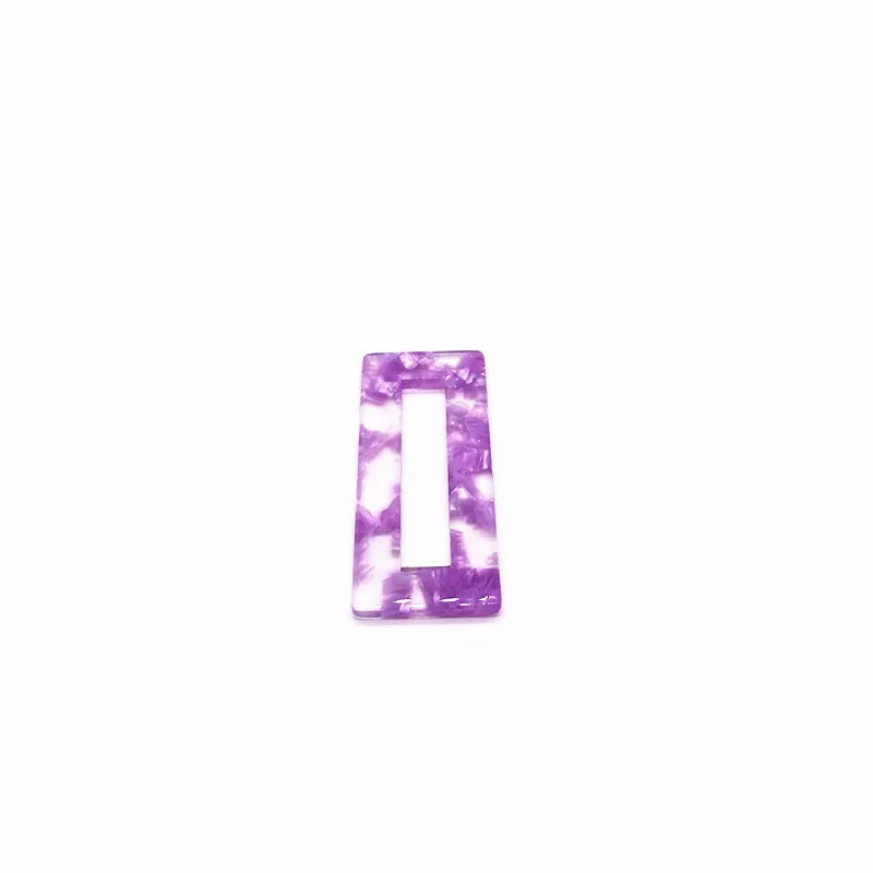 Acetic Acid Rectangle Charm for Earrings - 50pcs/lot