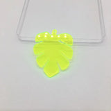 Neon Leaf-Shaped Charms 50pcs for Earrings DIY
