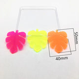 Neon Leaf-Shaped Charms 50pcs for Earrings DIY