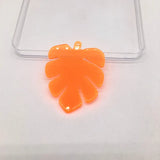 Neon Leaf-Shaped Charms 50pcs for Earrings DIY