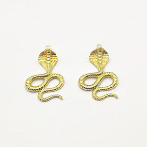 Snake Shape Charm for Earrings DIY, 30pcs Zinc Alloy Jewelry Findings