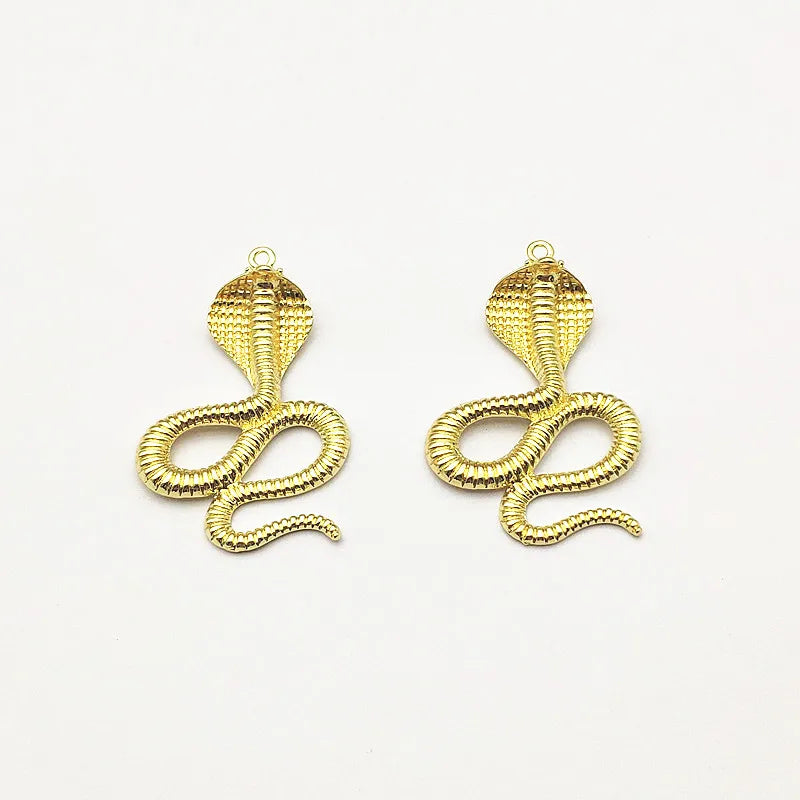 Snake Shape Charm for Earrings DIY, 30pcs Zinc Alloy Jewelry Findings