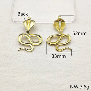 Snake Shape Charm for Earrings DIY, 30pcs Zinc Alloy Jewelry Findings