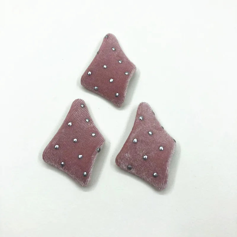 Corduroy Irregular Trapezoid-Shaped Earring Charms 50pcs