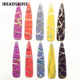 Acrylic Stripe Drop-Shape Charms for Earrings DIY - 100pcs