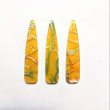 Acrylic Stripe Drop-Shape Charms for Earrings DIY - 100pcs