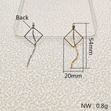 30pcs Plating Square Charm Real Chain For Earring DIY, Jewelry Findings