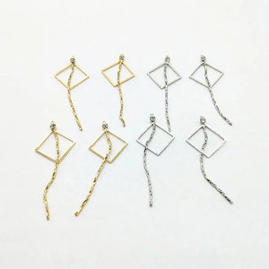 30pcs Plating Square Charm Real Chain For Earring DIY, Jewelry Findings