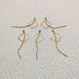 30pcs Plating Square Charm Real Chain For Earring DIY, Jewelry Findings