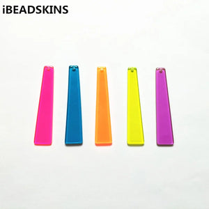 Neon Effect Trapezoid Charms for Stud Earrings - 100pcs