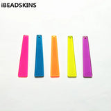 Neon Effect Trapezoid Charms for Stud Earrings - 100pcs