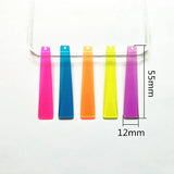 Neon Effect Trapezoid Charms for Stud Earrings - 100pcs