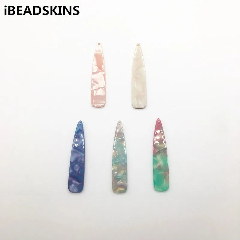 100pcs Acetic Acid Drop-shape Charms for Earrings Accessories