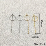 Real Zircon Chain Charm for Earring DIY - 40pcs Plating Findings