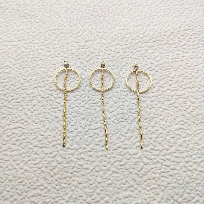 Real Zircon Chain Charm for Earring DIY - 40pcs Plating Findings