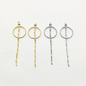 Real Zircon Chain Charm for Earring DIY - 40pcs Plating Findings