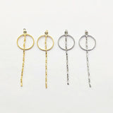 Real Zircon Chain Charm for Earring DIY - 40pcs Plating Findings