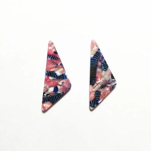 50pcs Triangle-shape Charms for Earrings, Acetic Acid Jewelry Findings