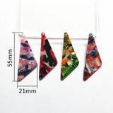 50pcs Triangle-shape Charms for Earrings, Acetic Acid Jewelry Findings