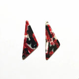 50pcs Triangle-shape Charms for Earrings, Acetic Acid Jewelry Findings