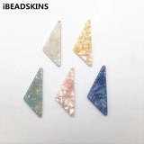 50pcs Acetic Acid Triangle Charms for Earrings - 55x21mm
