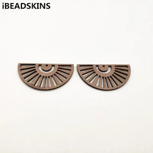 100pcs Sector-Shape Wood Charm for Earring DIY Making
