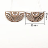 100pcs Sector-Shape Wood Charm for Earring DIY Making