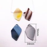 Acrylic Leaf Charm for Earrings - 50pcs