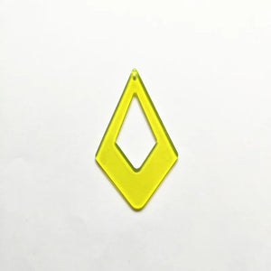 Neon Effect Rhombus Charms for Earrings DIY (100pcs)