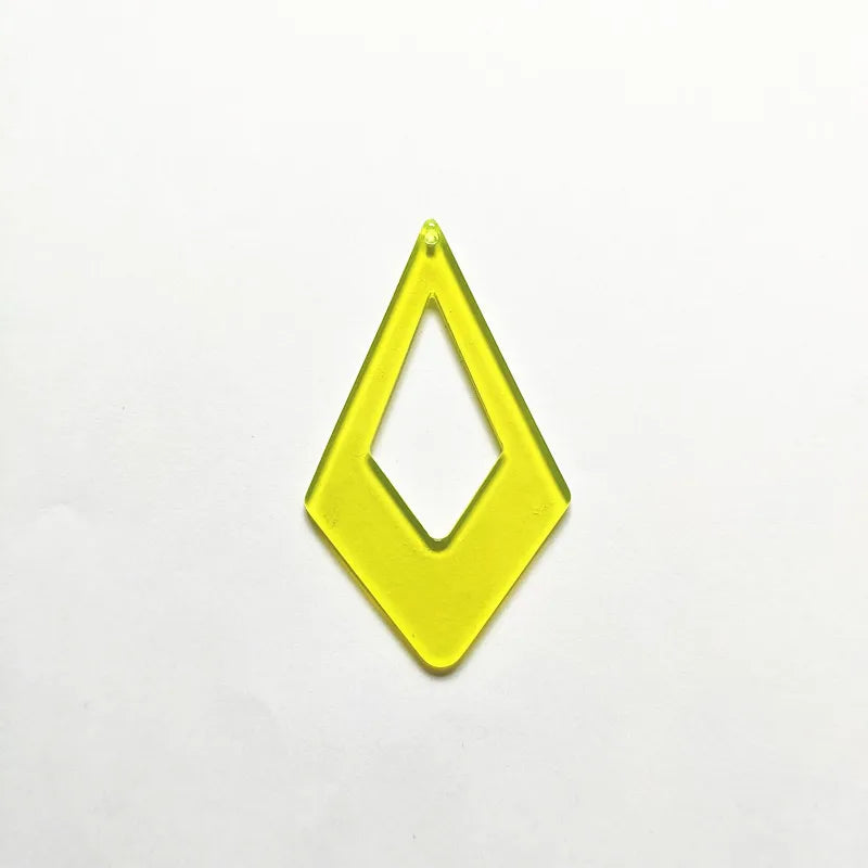 Neon Effect Rhombus Charms for Earrings DIY (100pcs)