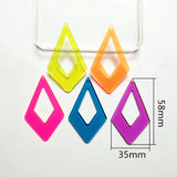 Neon Effect Rhombus Charms for Earrings DIY (100pcs)