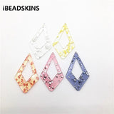 50pcs Clear Acrylic Rhombus Charms for Earrings DIY