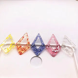 50pcs Clear Acrylic Rhombus Charms for Earrings DIY