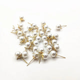 500pcs Round Shape Pearls Earrings Studs 6/8mm