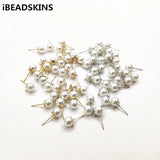500pcs Round Shape Pearls Earrings Studs 6/8mm