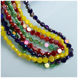6/8mm Flat Round Glass Beads for Jewelry Making