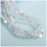 6/8mm Flat Round Glass Beads for Jewelry Making