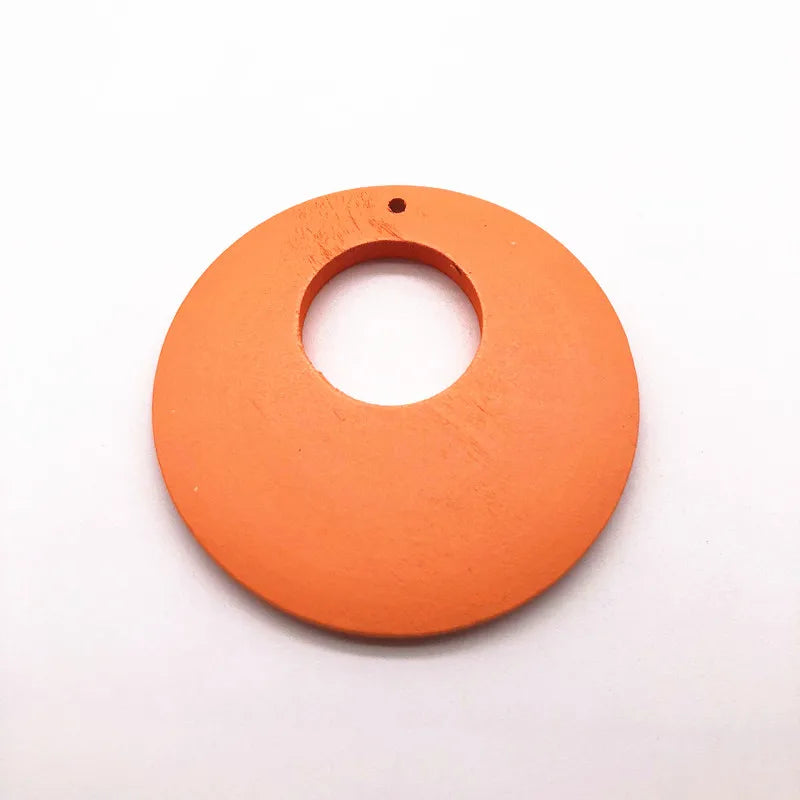 60mm Wood Charm Earring Parts 50pcs/Lot for DIY Jewelry Making