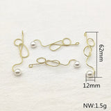 Twisted Shape Charm for Earrings DIY - 50pcs Zinc Alloy Jewelry Findings