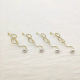 Twisted Shape Charm for Earrings DIY - 50pcs Zinc Alloy Jewelry Findings