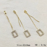 50pcs Rhinestone Stud Earring Chain 62x9mm Jewelry Accessories