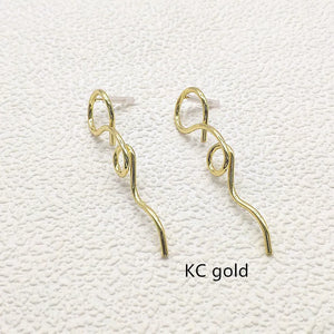 50pcs Zinc Alloy Twist Ear Stud for DIY Hand Earrings